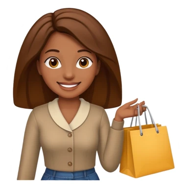 Mujer caminando haciendo compras sticker