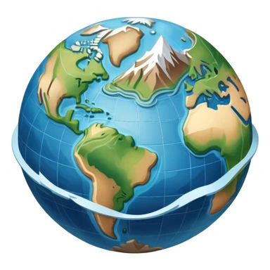 an icon featuring an earth with attitude and longitude lines, a textbook, and a topographic map, symbolizing geography as a science. The design includes a compass, mountain ranges, and rivers, representing the study of Earth's features and landscapes. Transparent background highlights geography. sticker
