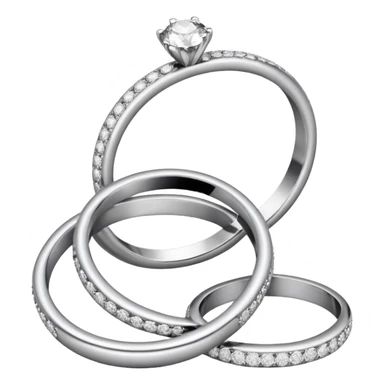 vier gleiche Eheringe Platin mit Diamant sticker