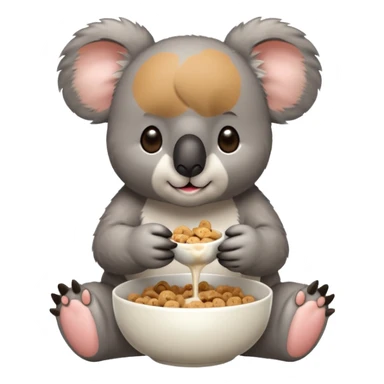 koala eating cereal sticker