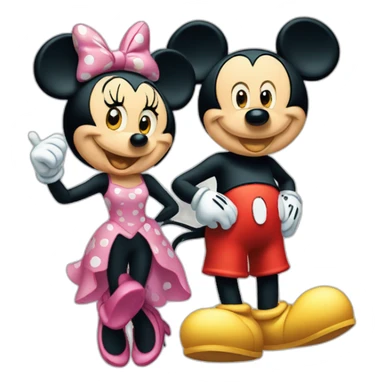 Mickey and Minnie mouse sticker