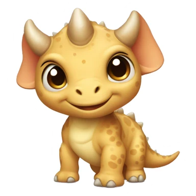 cute baby triceratops sticker