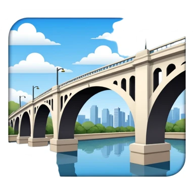 6th street la bridge. it is white. has 2/3 arches sticker