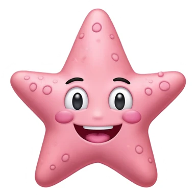 Patrick Star from SpongeBob SquarePants, classic emoji style sticker