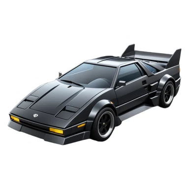  the animated series Batman aerodynamic opulent dark knight futuristic concept loosely based on Toyota 1986 AE86 flat long straight faceted mechanical body) winged stealthy street hot rod  sticker