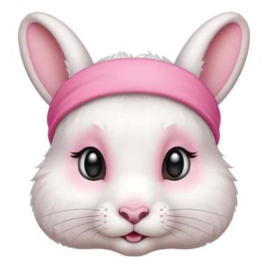 Rabbit with  head band  sticker