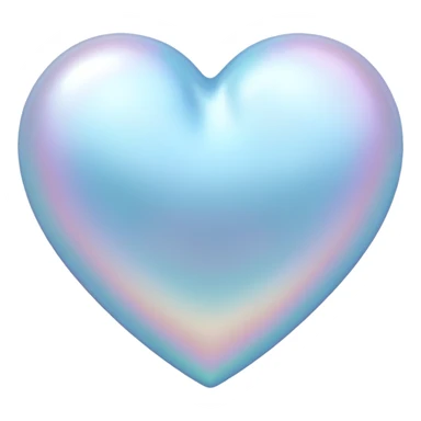 pastel blue heart pearl emoji sticker
