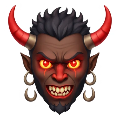 Scary demon black man sticker