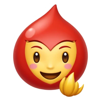 Cria um emoji de uma Maçã que tem asas sticker
