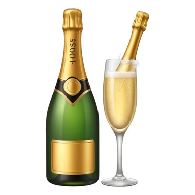 Champagne bottle sticker