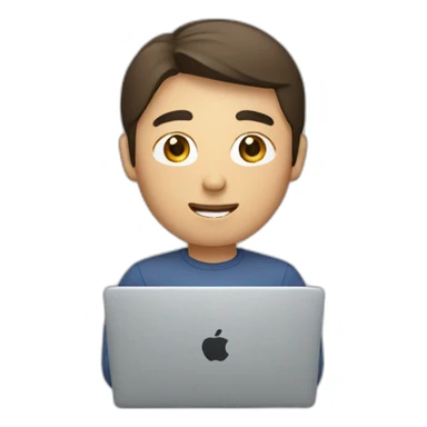 asian-man-with-brown-hair-working-with-macbook sticker