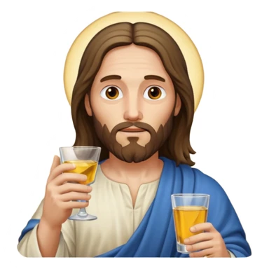 Jésu qui bois de la vodka  sticker