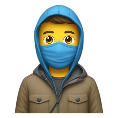 Un homme avec cagoule sticker