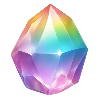glossy Pastel iridescent rainbow crystal sticker