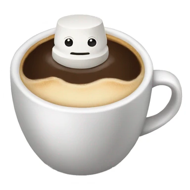coffee with marshmallows  sticker