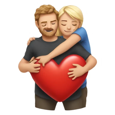 hug heart sticker