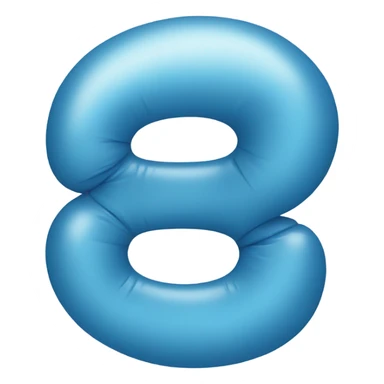 blue Balloon with number eight sticker