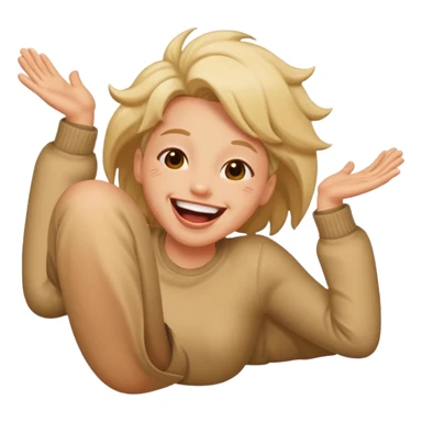 😂 laughing even harder and rolling over because of how much he’s laughing  sticker