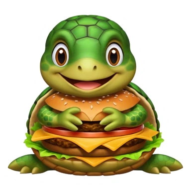 See Turtle eat burger sticker