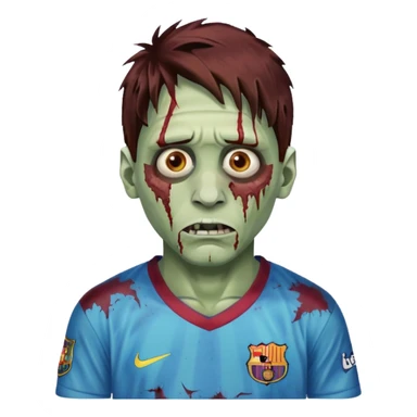 Lionel Messi as a zombie sticker