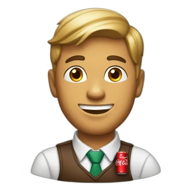 Coca-Cola man sticker