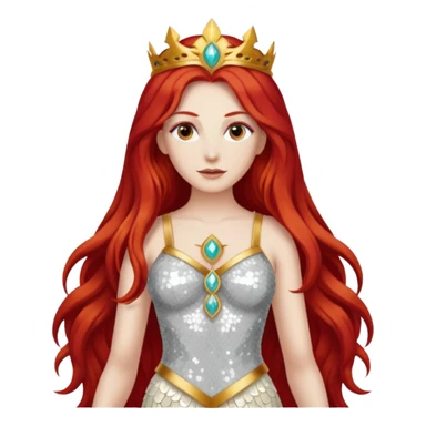 Minerva, Goddess of Wisdom from Gods and Goddesses with long red hair, ivory sequin outfit sticker