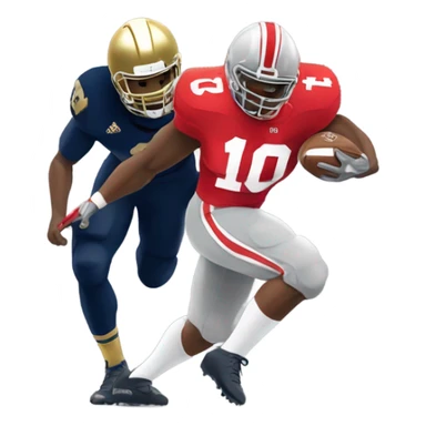 Ohio State buckeye beating a notre dame football player  sticker