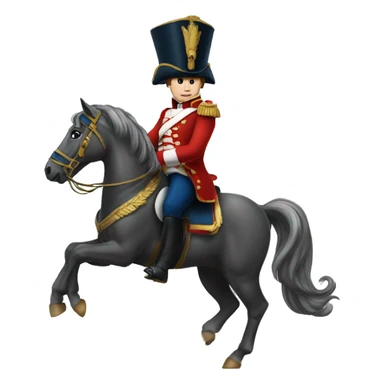 Napoléon riding a horse sticker