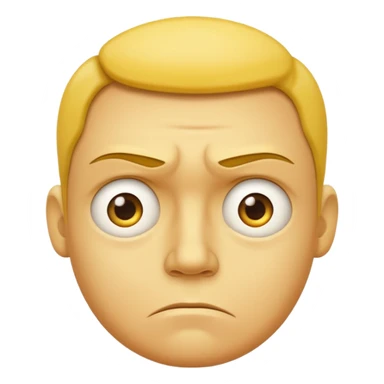 disappointed yellow face  sticker