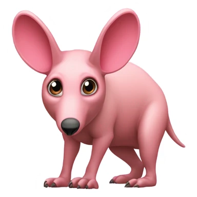 Pink Aardvark watching a radar screen sticker