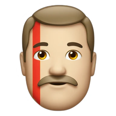 a big man with a german flag sticker