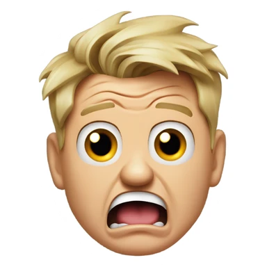 Gordon Ramsey screaming in fear sticker