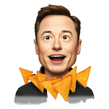 Elon musk eating Doritos  sticker
