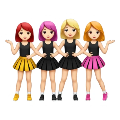 Schüler die auf einer schwarzen bühne tanzen mit dunlem hintergrund sticker