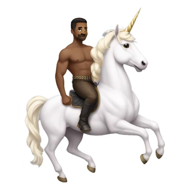 Buff gay man on a unicorn sticker