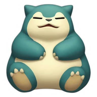 Snorlax with a small tail sticker