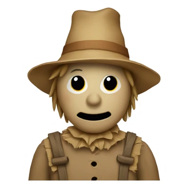 Beige scarecrow  sticker
