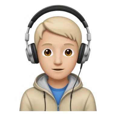 Someone listening to music sticker