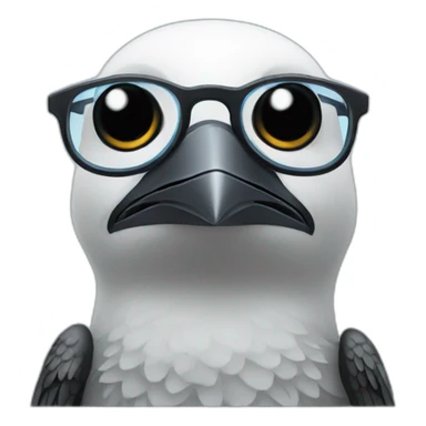 a minnesota bird loon with glasses sticker