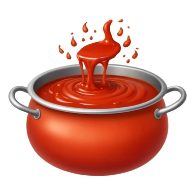 Big cauldron of tomato sauce being cooked emoji  sticker