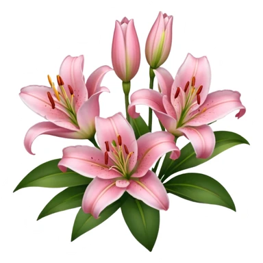 pink lilies sticker
