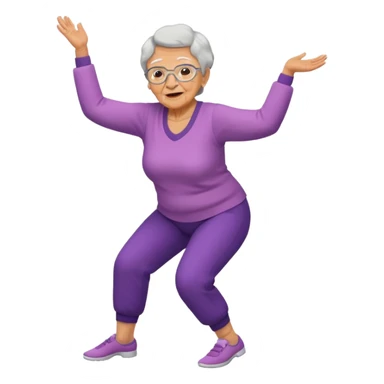 A grandma trying to to do a dance but breaks her neck and back  sticker