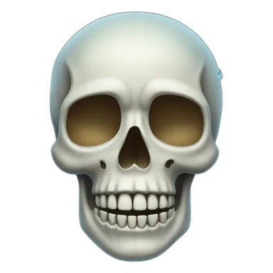 A skull with water falling from its eyes sticker