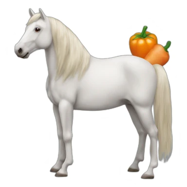 cheval qui mange une carotte sticker