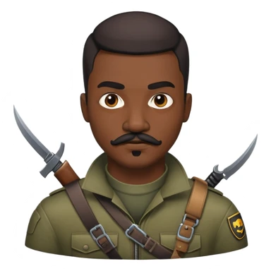 african-american web developer mustache mercenary black asymmetrical hacker sticker