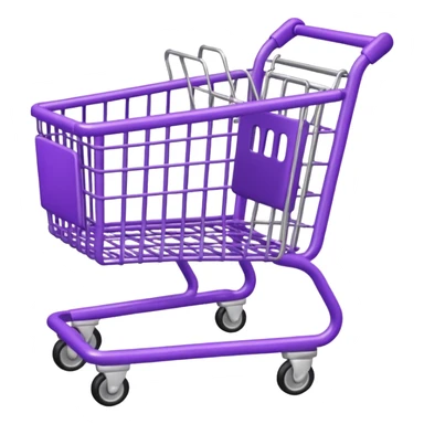 purple shopping cart sticker