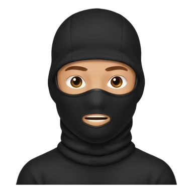 Man in black balaclava sticker