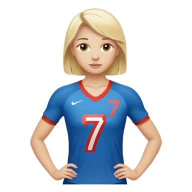 blonde Number 7 Printed Athlete sticker