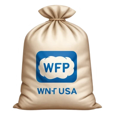 A sack of flour with "WFP USA" on it sticker