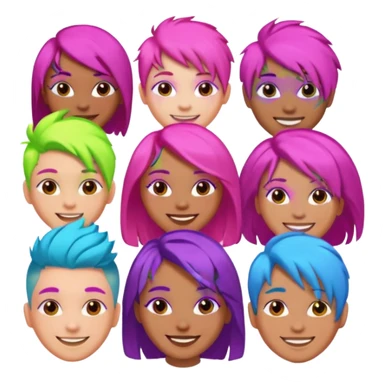 Neon Haired People sticker
